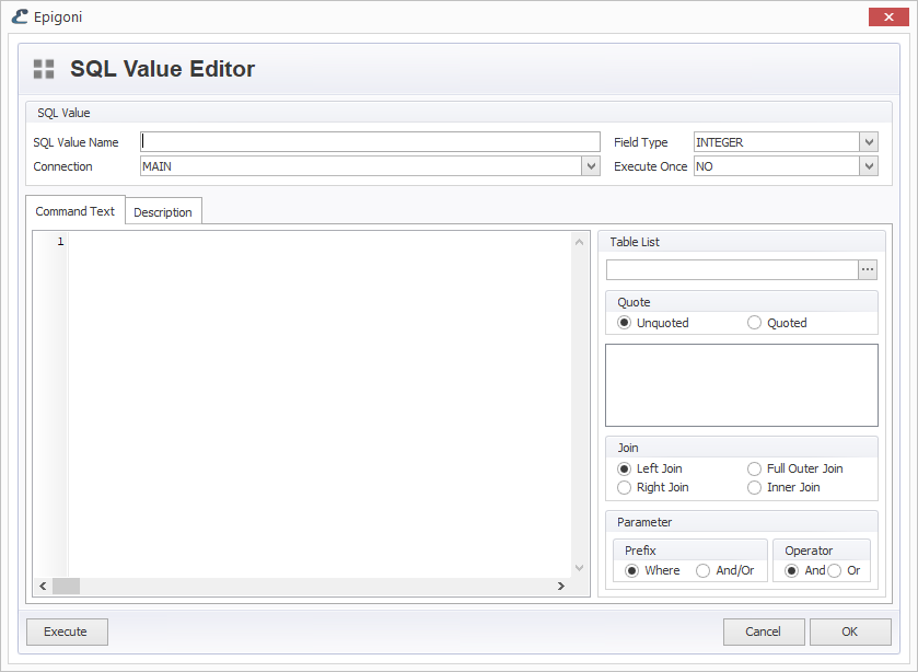 SQL Value Editor