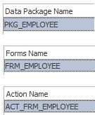 Create Data Package, Form, and Action – Result