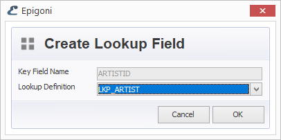 Dialog – Create Lookup Field