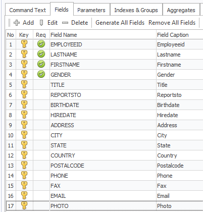 Generate All Fileds – Berhasil