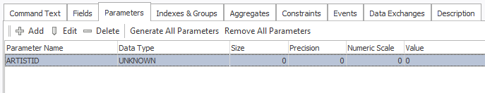 Dataset Parameter – ARTISTID