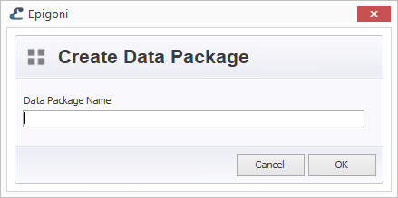 Dialog - Create Data Package