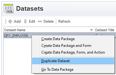 Duplicate Dataset