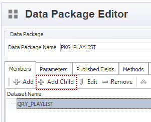 PKG_PLAYLIST – Add Child
